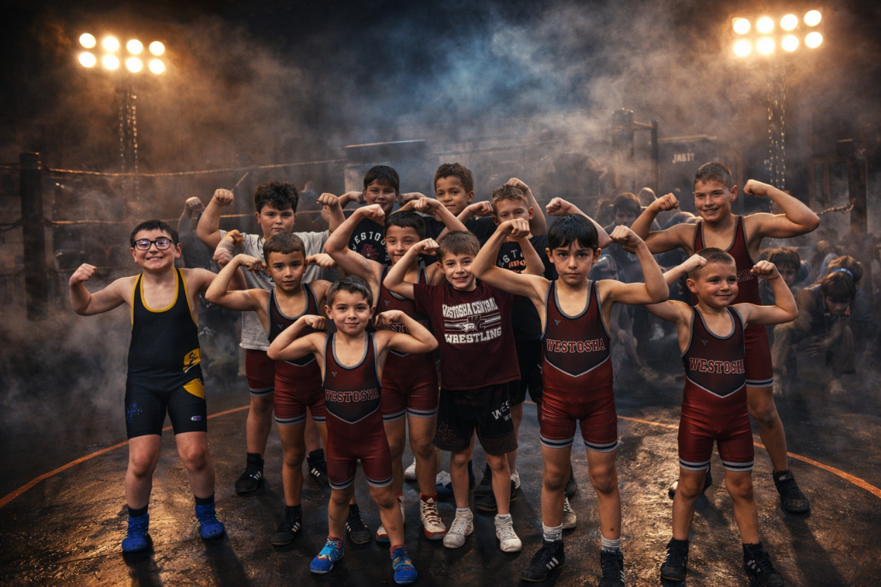 Wrestling action